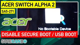 ACER Laptop Switch How to boot from USB Enter BIOS Disable Secure Boot Install Windows 10 11 Linux