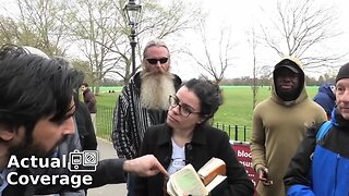 *FULL INCIDENT* Pages of the Quran ripped by Hatun Tash | SPEAKERS' CORNER | 3rd April 2022