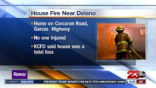 House fire near Delano displaces family