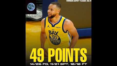 STEPHEN CURRY Hits 11 3pt Made Warriors Win Against Oklahoma