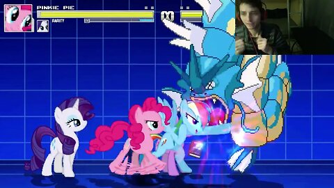My Little Pony Characters (Twilight Sparkle And Rainbow Dash) VS Gyarados The Pokemon In A Battle