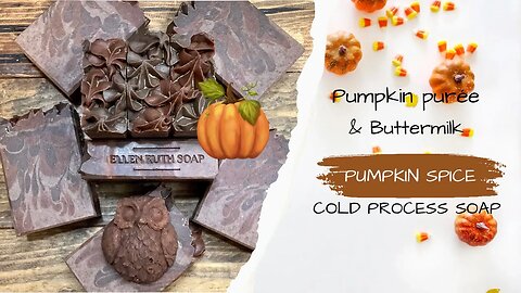 Making PUMPKIN SPICE w/ Real Pumpkin & Buttermilk CP Soap - Major Discoloration | Ellen Ruth Soap