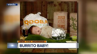 Burrito baby is the cutest thing to wear the Qdoba foil