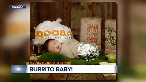 Burrito baby is the cutest thing to wear the Qdoba foil