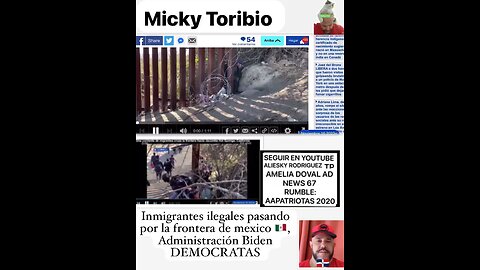 Inmigrantes ilegales entrando por la frontera de mexico hacia los Estados Unidos