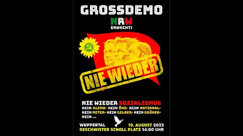 Trailer: NRW ERWACHT Demo Wuppertal 19.08.2023 Schluss mit grüner Diktatur