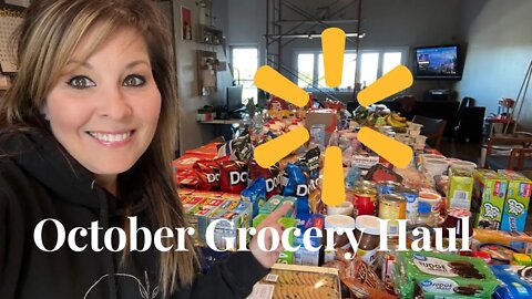 October HUGE Large Family Grocery Haul | Big Walmart Pickup Order $1000 | Mom of 10