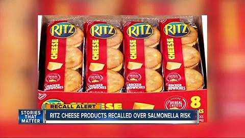 Ritz cheese products recalled over salmonella risk