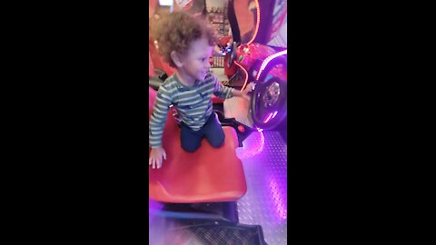 2 year old 1st arcade experience
