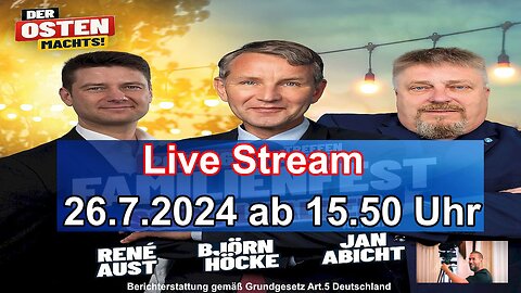LiveStream on 26.7.2024 from Schmalkalden Reporting according to Basic Law Art.5
