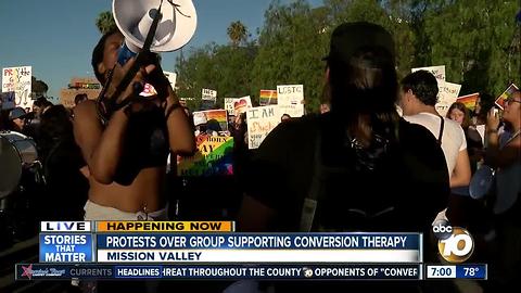 Protests over group supporting converstion therapy