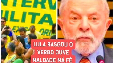 Lula foi além ao decretar a intervenção federal e disse que houve má-fé o incompetência