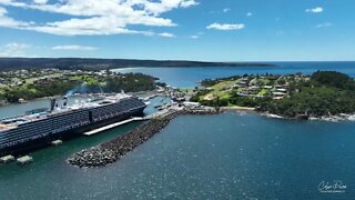 Eden MS Westerdam 285m Cruise Ship by Drone 4k