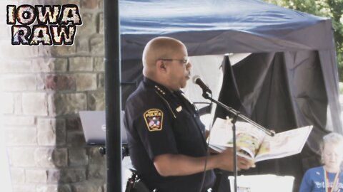 Police Chief Reads Book for Children Ankeny Pride LGBTQ+ Event