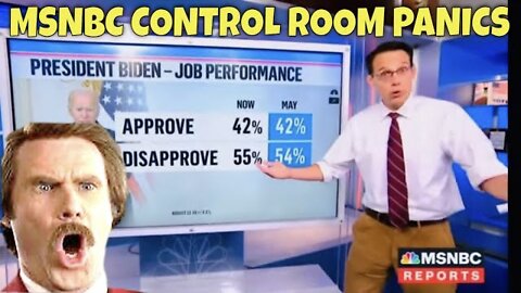 MSNBC Control Room PANICS: Anchor Reports High Biden DISAPPROVAL Rate (Anchorman Parody)