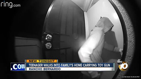 Teen holding fake gun captured on video walking into Rancho Bernardo family's home