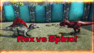 Rex vs Spino\Mammoth\Basilisk | ark survival evolved | ark battles | ark gameplay