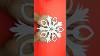 Paper Cutting Snowflake For Christmas ❄ How to Make Paper Snowflake #shorts #snowflake #crafts