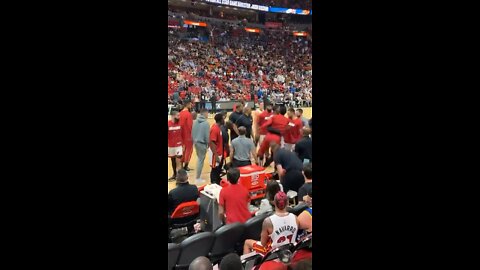 Jimmy Butler and Udonis Haslem in heated discussion