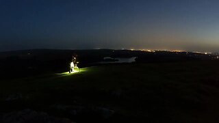 night vlog Peak Hill. Overlooking Burrator Reservoir Dartmoor Nightlapse GoPro 7th Oct 2023