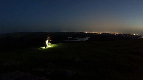 night vlog Peak Hill. Overlooking Burrator Reservoir Dartmoor Nightlapse GoPro 7th Oct 2023