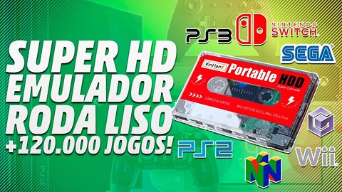 RODA PS3 E ATÉ SWITCH! SUPER HD EMULADOR 120.000 JOGOS! É PLUGAR E JOGAR!