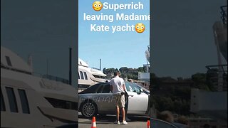 😳Superrich life leaving "Madame Kate" yacht dedicated to dog in Rolls Royce Phantom #madamekate #ya