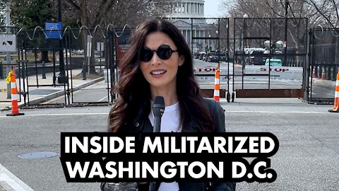 INSIDE MILITARIZED DC & THE CAPITOL BORDER FENCE.