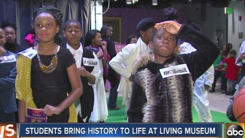 Students take part in living history demonstration at Port Discovery for Martin Luther King Jr. Day