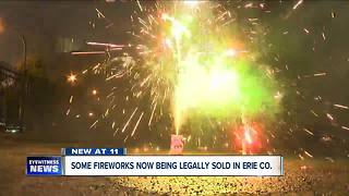 Why are fireworks being sold in Erie County?