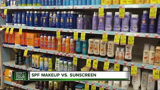 SPF makeup vs. sunscreen