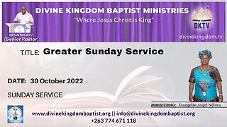 Greater Sunday Service - Evangelist Angel Ndlovu ministering (30/10/22)