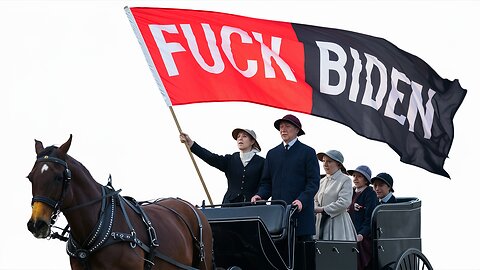 Amish People Fly a "Fuck Biden" Flag on Their Horse & Carriage
