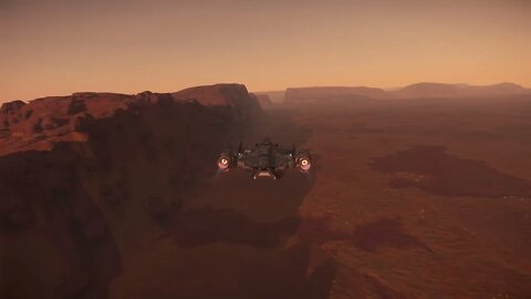 Star Citizen flying around Hurston new anomaly II.