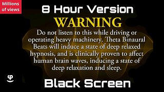 Deep Sleep | Solar Plexus Chakra | Binaural Beats | Black Screen | 8 Hour | 432Hz