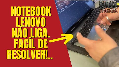 Reparo do Notebook Lenovo que não liga | Solução Passo a Passo