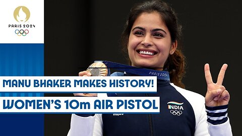 Manu Bhaker wins India's first medal 🥉🇮🇳 | Women’s 10m Air Pistol Shooting | Paris 2024 Highlight