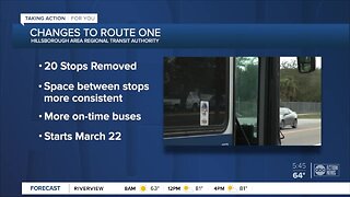 Hillsborough Area Regional Transit Authority adding stops, condensing other routes starting March 22
