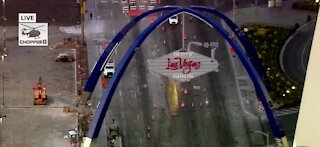 Lane closures expected near new Las Vegas arches