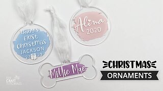 ACRYLIC ORNAMENTS WITH VINYL | How I put Vinyl On Acrylic Baubles