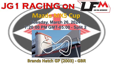 JG1 RACING on LFM - Mazda MX5 Cup - Brands Hatch - GBR - Split 2