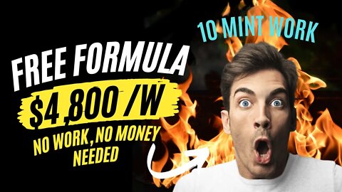 $4,800 Per Week FREE Formula, CPA Marketing Tutorial, Free Traffic, Affiliate Marketing