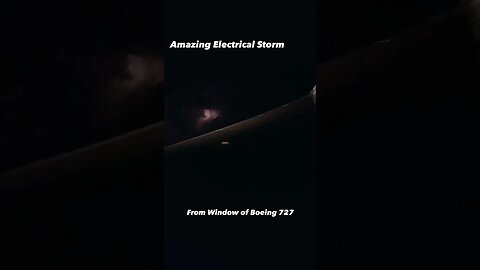 Powerful Lightening Storm seen from the window of a Boeing 727 #lightening #thunderstorm #airplanes