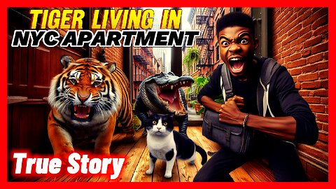 A Tiger and a Caiman living in a NYC apartment ~ A crazy TRUE STORY in New York City ~ AI Movies ~