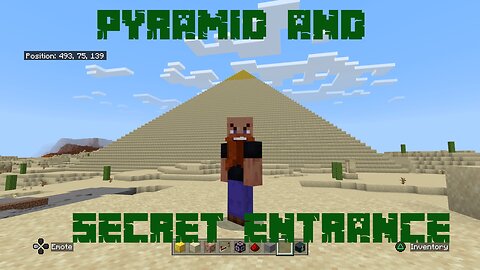 Build a Pyramid with a SECRET Entrance in Minecraft - Tutorial - Bedrock Edition 1.20.41