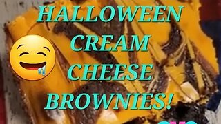 HALLOWEEN CREAM CHEESE BROWNIES!