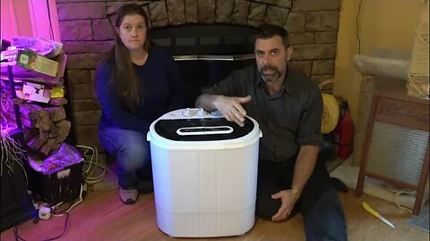 An Off Grid Washer And Dryer? Yup! This tiny unit can run off a tiny solar array or Jackery Pack.