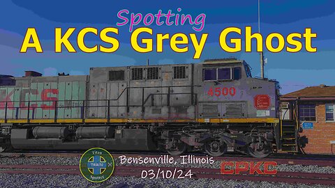 Boo! Ghost Sighting! KCS Grey Ghost on CPKC Freight Train in Bensenville