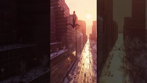 New York Sunset | Spiderman Miles Morales PC Ultra Raytracing #shorts