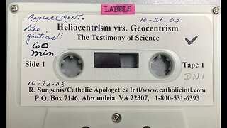 Dr. Robert Sungenis "Geocentrism vs. Heliocentrism: The Science," (audio 2 of 8)